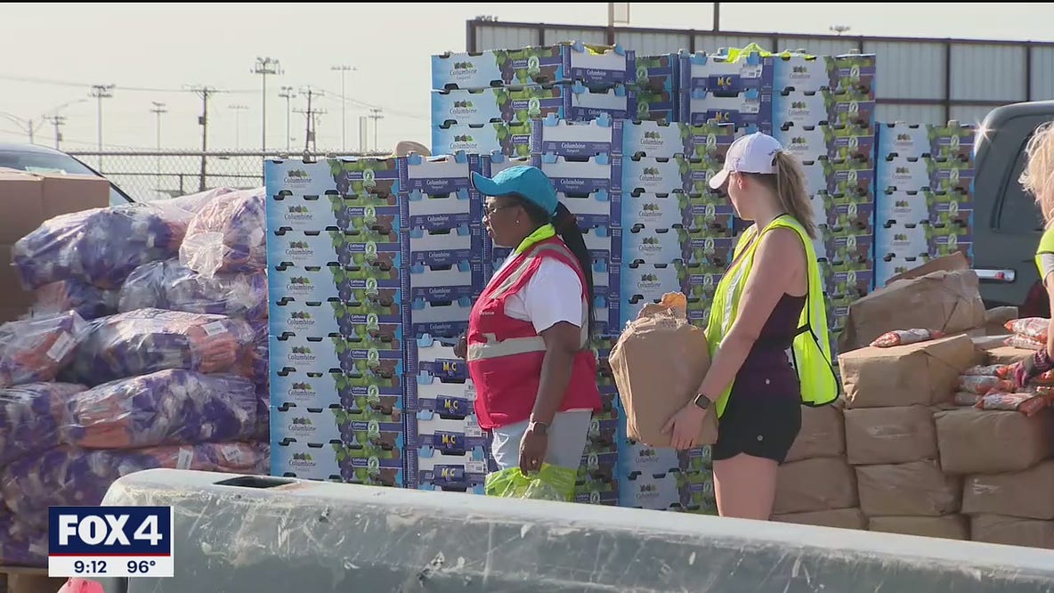 Tarrant Area Food Bank giving away half the regular groceries due to low food supply